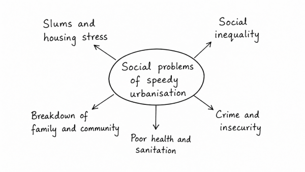 Discuss the various social problems which originated out of the speedy process of urbanisation in India. (UPSC 2013)