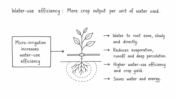 What is water-use efficiency? Describe the role of micro-irrigation in increasing the water-use efficiency. (UPSC 2016)