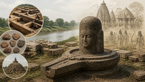 Carbon dating estimates Khadkhoda mound’s main Shiva lingam dates to the 11th century
