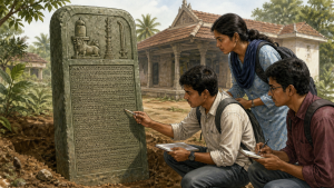 Vijayanagara-era inscription in Kannada with Tulu words found in Udupi district